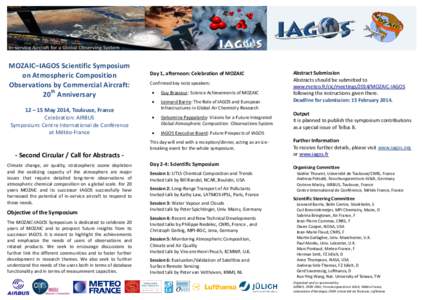 MOZAIC–IAGOS Scientific Symposium on Atmospheric Composition Observations by Commercial Aircraft: 20th Anniversary 12 – 15 May 2014, Toulouse, France Celebration: AIRBUS