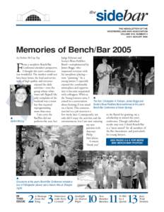 sidebar  the THE NEWSLETTER OF THE WESTMORELAND BAR ASSOCIATION