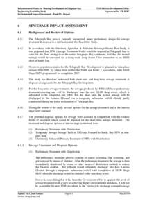 Infrastructural Works for Housing Development at Telegraph Bay Engineering Feasibility Study Environmental Impact Assessment – Final EIA Report TDD HKI&Is Development Office Agreement No. CE 92/97