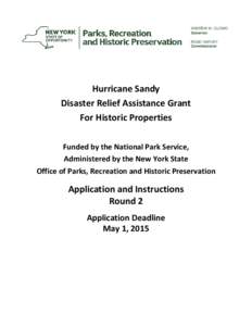 Hurricane Sandy Disaster Relief Assistance Grant for Historic Properties