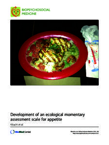 Development of an ecological momentary assessment scale for appetite