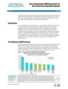 User-Customizable ARM-Based SoCs for Next-Generation Embedded Systems WP[removed]White Paper