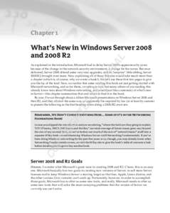 Chapter 1  AL What’s New in Windows Server 2008 and 2008 R2
