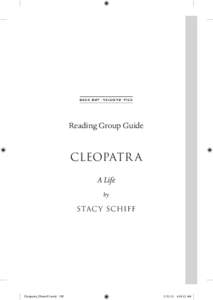 Reading Group Guide  Cleopatr a A Life by