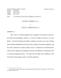 MAINE SUPREME JUDICIAL COURT Decision: 2014 ME 89 Docket: Cum[removed]Argued: