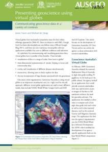 issue 104  Dec[removed]Presenting geoscience using virtual globes Communicating geoscience data in a variety of contexts