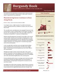Burgundy Book A report on economic conditions in the Louisville zone Third Quarter 2014 The Louisville zone of the Federal Reserve comprises southern Indiana and western Kentucky and a total population of approximately 3