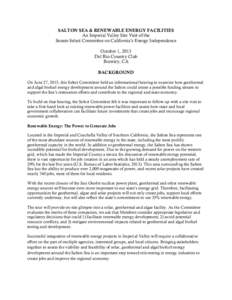 Technology / Appropriate technology / Environmental technology / Renewable energy / Technological change / Imperial Valley / Salton Sea / Geothermal energy / Energy in South Australia / Geography of California / Energy / Low-carbon economy