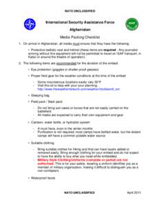 Microsoft Word - Media Packing Checklist.doc