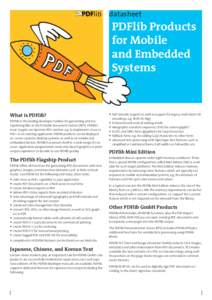 PDFlib Products for Mobile and Embedded Systems
