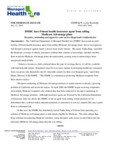 S  T FOR IMMEDIATE RELEASE July 13, 2010