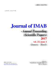 e-ISSN: 1312-773X  Journal of IMAB - Annual Proceeding (Scientific Papers) 2017