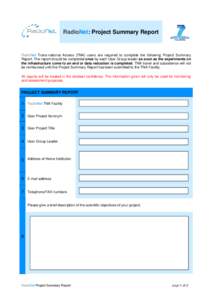 Microsoft Word - ProjectSummaryReport.doc