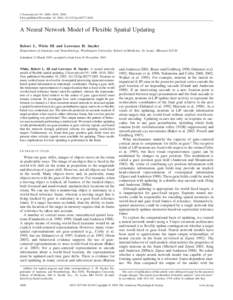 J Neurophysiol 91: 1608 –1619, 2004. First published December 10, 2003; jnA Neural Network Model of Flexible Spatial Updating Robert L. White III and Lawrence H. Snyder Department of Anatomy and Ne