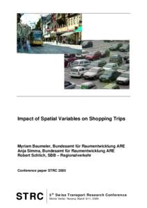 Business / Retailing / Economy / Transportation planning / Consumer behaviour / Shopping / Shops / Trip generation