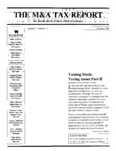 Valuing Stock: Taxing Issues Part II