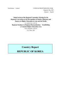 Country Report – Republic of Korea