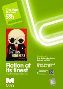 Shortlisted The Sisters Brothers Patrick deWitt Winner announced 18 October 2O11 www.facebook.com/