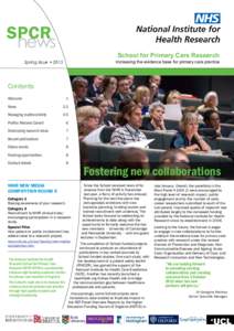 SPCR news School for Primary Care Research  Increasing the evidence base for primary care practice