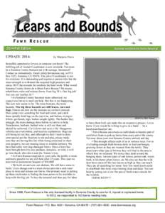 Leaps and Bounds Fawn Rescue 2014 Fall Edition UPDATE 2014: