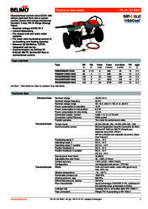 Technical data sheet  P6..W..EV-BAC Characterised control valve (CCV) with sensor-operated flow rate or power