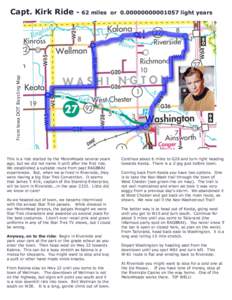 Bicycle tours / Iowa City metropolitan area / RAGBRAI / James T. Kirk / Kalona /  Iowa / Riverside /  California / Keota / Film / Star Trek / Entertainment