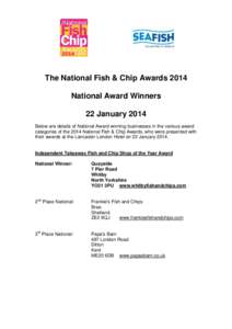 The National Fish & Chip Awards 2011