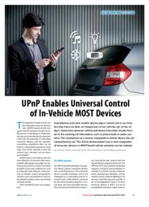 (Source: FZI)  Network and System UPnP Enables Universal Control of In-Vehicle MOST Devices