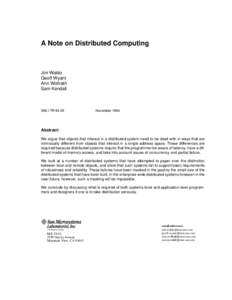 Distributed computing architecture / Inter-process communication / Object-oriented programming / Parallel computing / Component-based software engineering / Distributed object / Common Object Request Broker Architecture / Object / Remote procedure call / Application programming interface / Message passing / Distributed shared memory