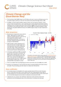 Climate Change Science Fact Sheet  May 2010 Climate Change and the Great Barrier Reef