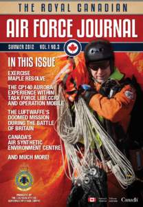 IN THIS ISSUE EXERCISE MAPLE RESOLVE The CP140 Aurora Experience within Task Force Libeccio