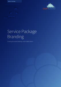 SERVICE PACK AGE  Service Package Branding Creating branded desktop and mobile clients