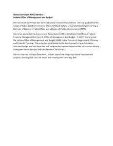 Indiana University Bloomington / Indiana University School of Public and Environmental Affairs / United States Office of Management and Budget / Office of Management and Budget / Government Accountability Office / Master of Public Administration / Office of Federal Financial Management / Downham / Geography of Indiana / Monroe County /  Indiana / Indiana