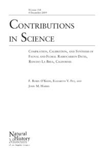 Geology / Archaeology / California / Pleistocene / La Brea Tar Pits / Natural history of California / Smilodon / Radiocarbon dating / Before Present / Pleistocene extinctions / Radiometric dating / Geochronology