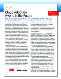 WH IT E PA P E R  Cloud Adoption: Hybrid Is the Future  Market