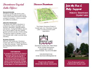 Downtown Crystal Lake Offers: Discover Downtown  Sponsored events