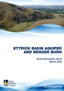 ETTRICK BASIN AQUIFER AND BENGER BURN Draft information sheet Marchwww.orc.govt.nz