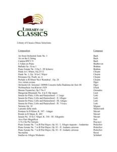 Microsoft Word - Library of Classics Music Selections.doc