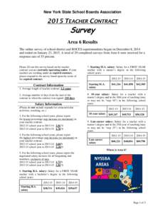 New York State School Boards AssociationTEACHER CONTRACT Survey