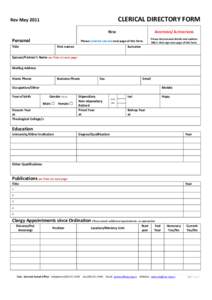 Microsoft Word - Clerical_Directory_Form_May_2011.doc