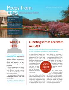Peeps from EEPS Spring Issue | Volume 3 | April[removed]A mer ica n Enter pr ise Inst it ute