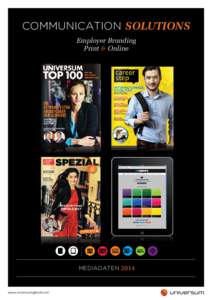 COMMUNICATION SOLUTIONS Employer Branding Print & Online MEDIADATEN 2014