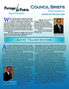 Council Briefs SPRING/SUMMER 2014 www.city-plap.com  W