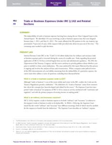 Tax deduction / INDOPCO /  Inc. v. Commissioner / Public economics / Case law / Expense / Internal Revenue Code section 162 / Amortization / Vitale v. Commissioner / Taxation in the United States / Taxation / Law