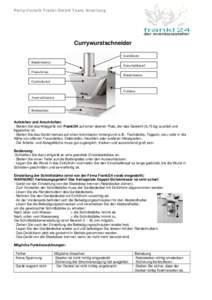 Microsoft Word - Bedienungsanleitung Currywurst-Schneider.doc