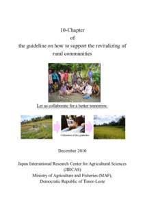 10-Chapter of the guideline on how to support the revitalizing of rural communities  Let us collaborate for a better tomorrow.