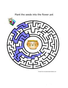 Plant the seeds into the flower pot  Printed from busybeekidsprintables.com 