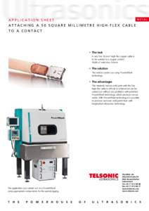 Metal  Application sheet Attaching a 50 square millimetre high-flex cable to a contact