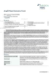 Ardea Real Outcome Fund ARSNAPIR Code HOW0098AU Product Disclosure Statement 11 July 2016