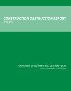 CONSTRUCTION OBSTRUCTION REPORT APRIL 2014
